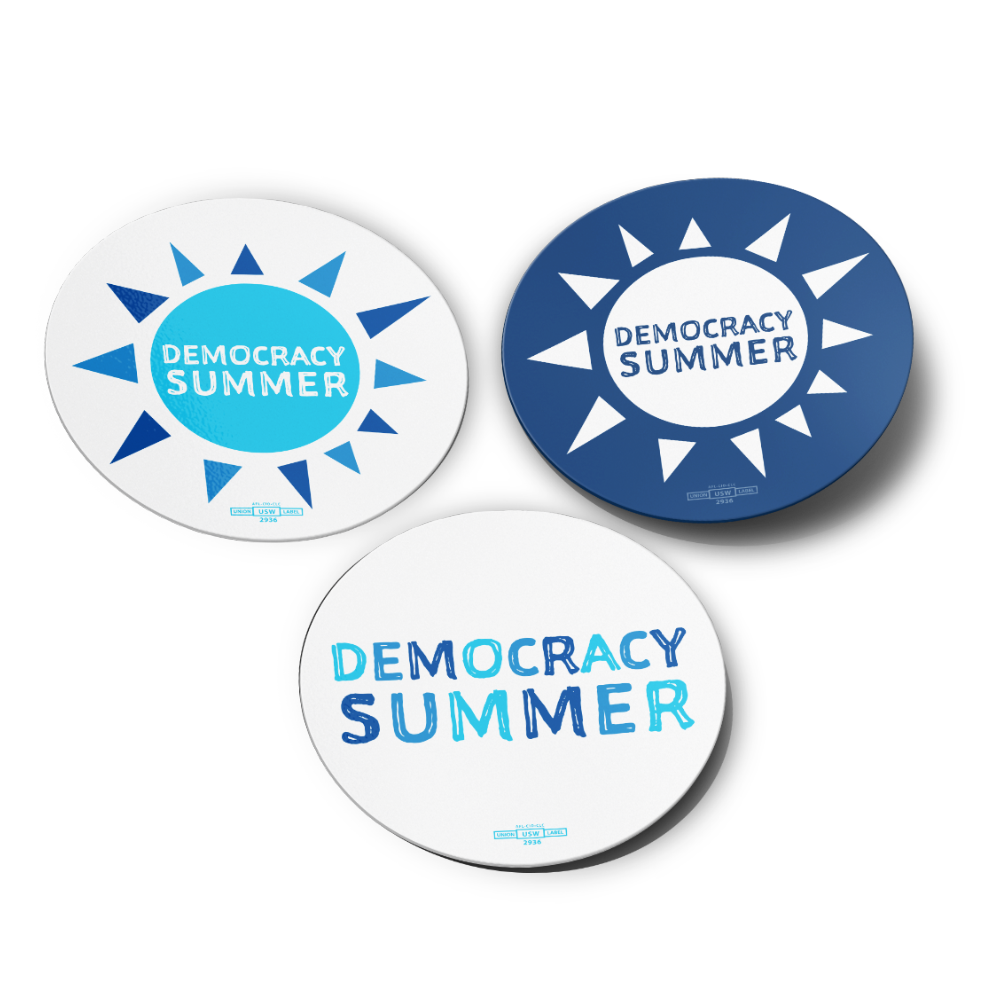 democracy summer stickers